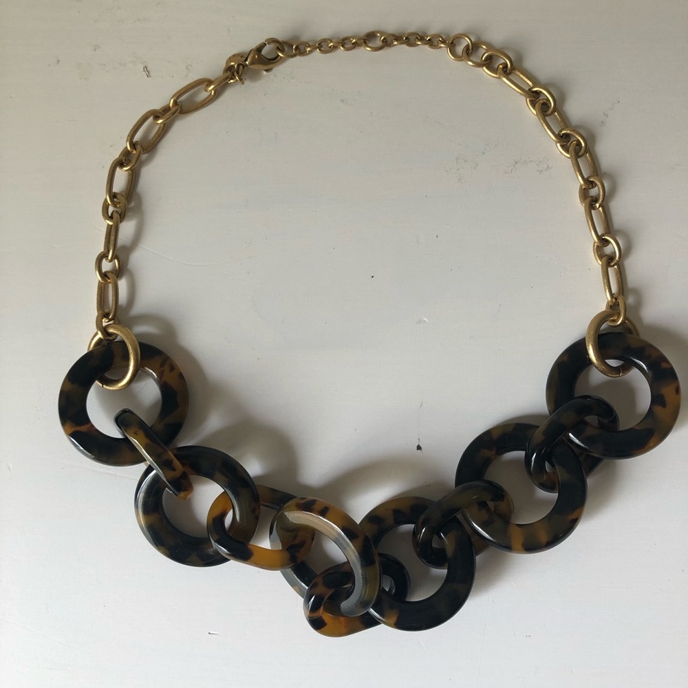 J. Crew Factory Tortoise Shell statement necklace